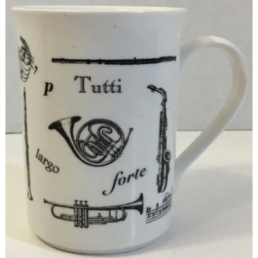 Vintage Berkshire Bone China Music Mug Musical Instrument Collectible